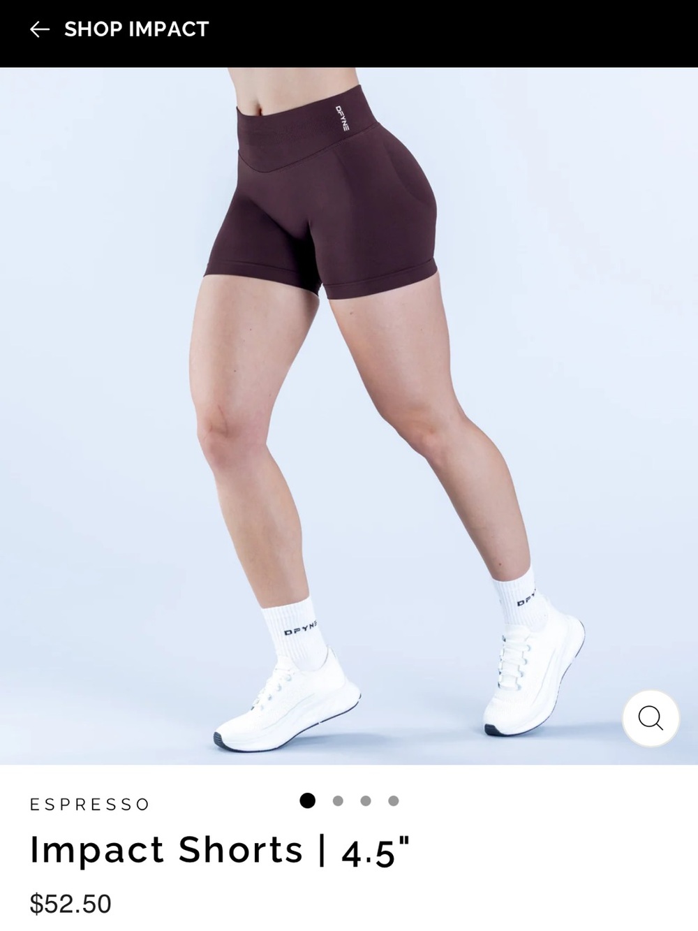 Impact 4.5" Athletic Shorts — Espresso